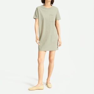 Everlane Weekend Tee Khaki brown dress pocket
